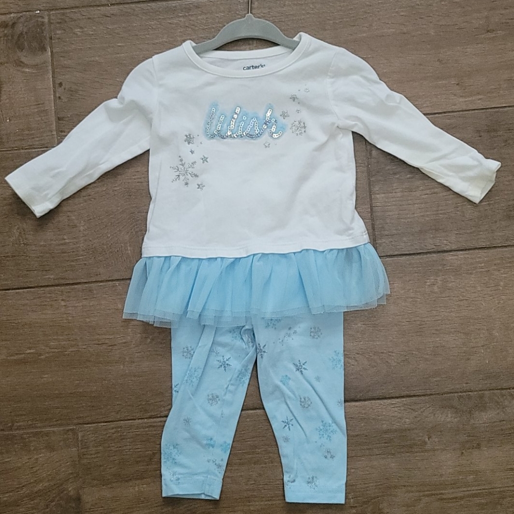 Carter's Wish Snowflake Tutu and Legging Set